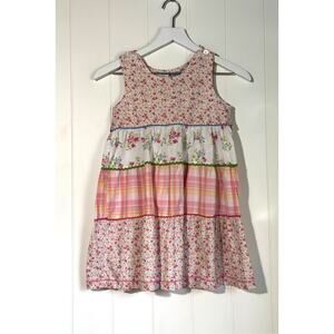 Blueberi Boulevard Girls dress Size 6X Floral Plaid Cottagecore